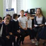 изображение: Фото 9. 2018.10.23 Елизавета Лабодина в гимназии №35. Объединение детских библиотек Тольятти